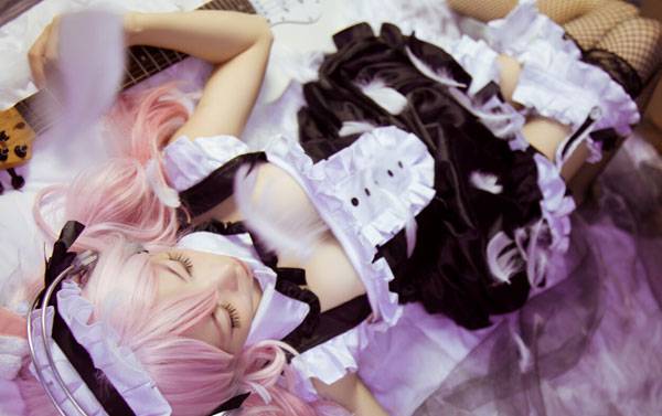 Cosplay福利/黑丝萌妹索尼子兔耳女仆装COS