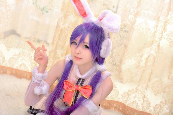 Cosplay福利/南小鸟泳装觉醒伪娘反串COS