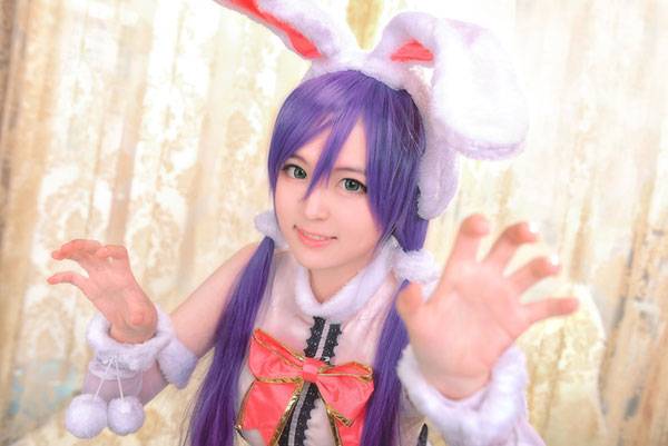 Cosplay福利/南小鸟泳装觉醒伪娘反串COS