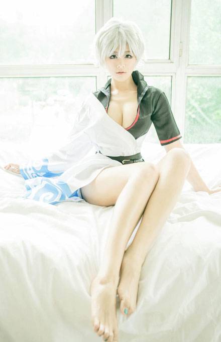 Cosplay福利/野猪桃桃宝《银魂》坂田银时COS