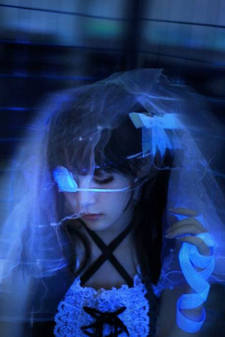 Cosplay福利/清纯萌妹索尼子黑丝女仆装COS