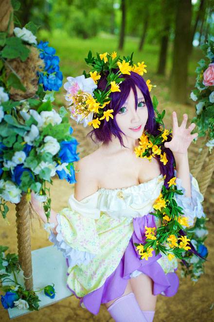 Cosplay福利/啾小妍SAMA东条希长发公主COS