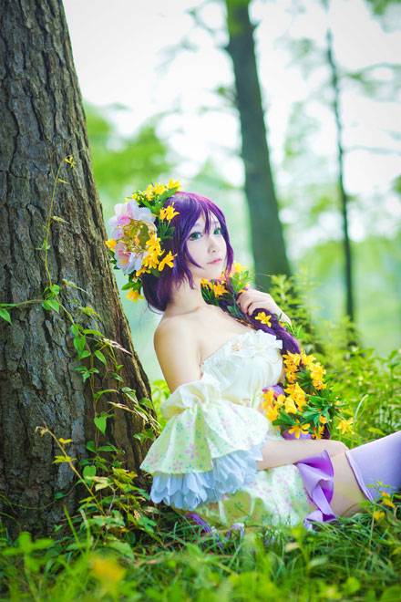 Cosplay福利/啾小妍SAMA东条希长发公主COS