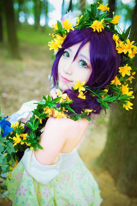 Cosplay福利/啾小妍SAMA东条希长发公主COS