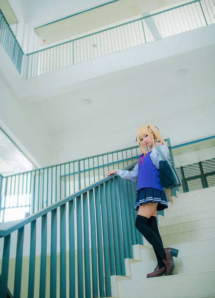 Cosplay福利/清纯萌妹泽村英梨梨制服COS