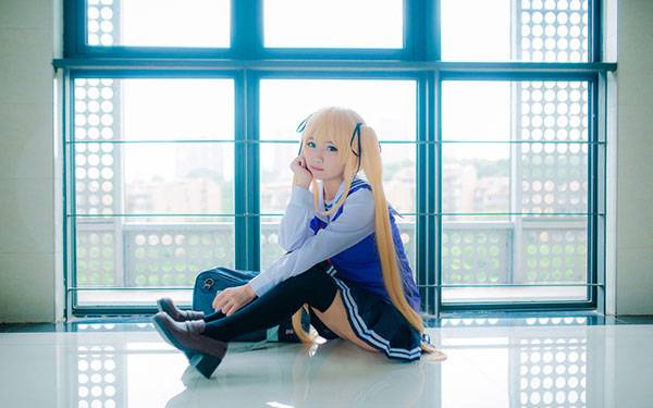 Cosplay福利/清纯萌妹泽村英梨梨制服COS