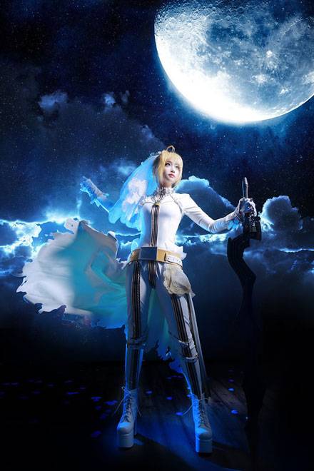 Cosplay福利/《物语系列》羽川翼黑色内衣COS