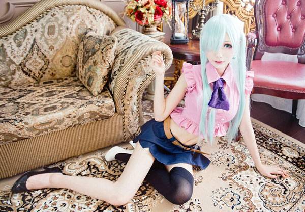 Cosplay福利/人气coser小梦梦七原罪伊丽莎白cos