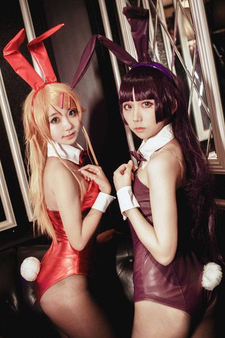 Cosplay福利/《俺妹》五更琉璃&高坂桐乃兔女郎COS