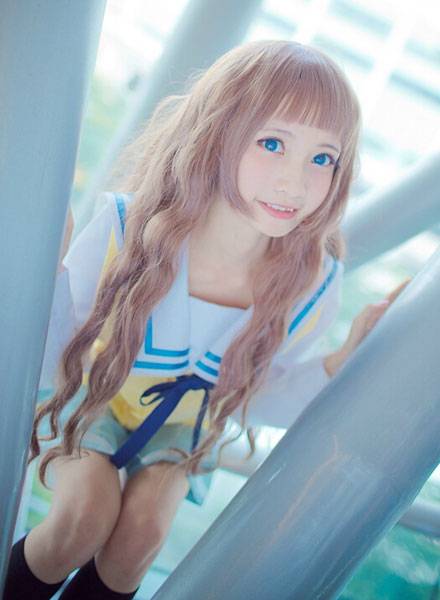 Cosplay福利/可爱萌妹新堂爱校服COS