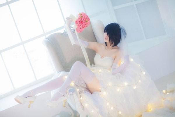 Cosplay福利/《约会大作战》时崎狂三婚纱COS
