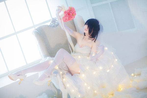 Cosplay福利/《约会大作战》时崎狂三婚纱COS