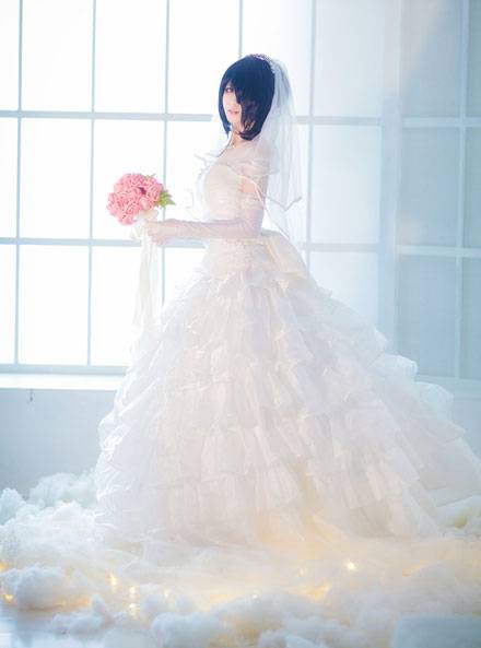 Cosplay福利/《约会大作战》时崎狂三婚纱COS