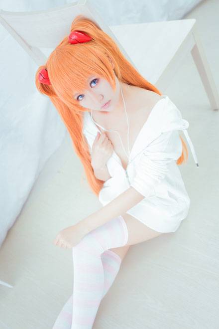 Cosplay福利/《EVA》明日香白衬衫福利COS