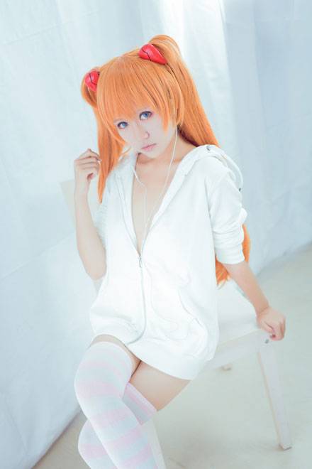 Cosplay福利/《EVA》明日香白衬衫福利COS