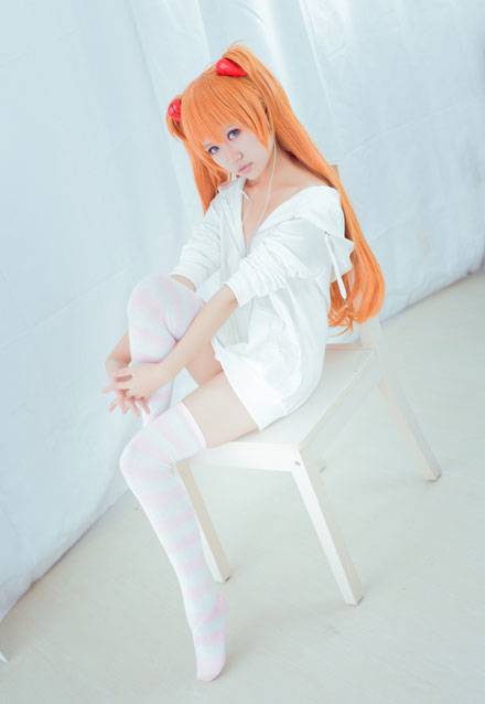 Cosplay福利/《EVA》明日香白衬衫福利COS