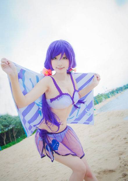 Cosplay福利/东条希&矢泽妮可夏日泳装COS