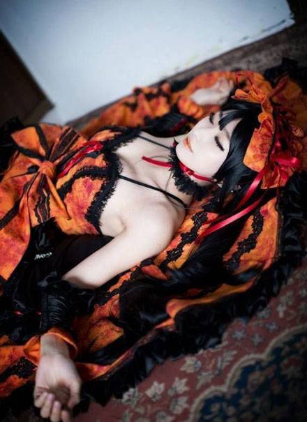 Cosplay福利/螺旋猫dolljj双色瞳萝莉时崎狂三cos