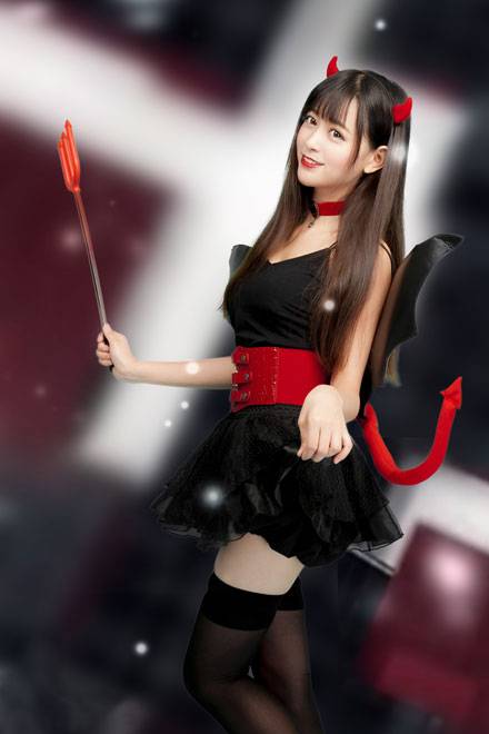 Cosplay福利/桥本环奈小恶魔造型神还原COS