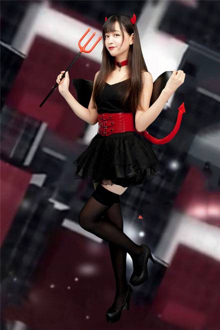 Cosplay福利/桥本环奈小恶魔造型神还原COS