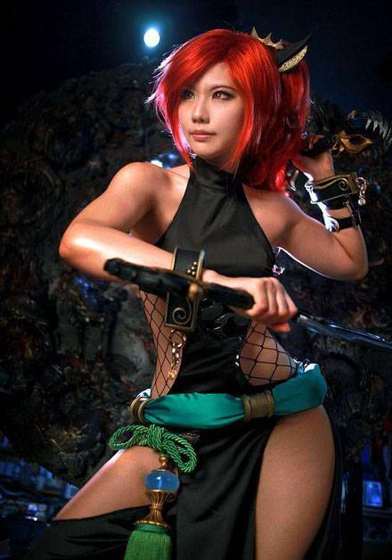 Cosplay福利/螺旋猫Tasha《乱斗西游》赤虎鲨Cos