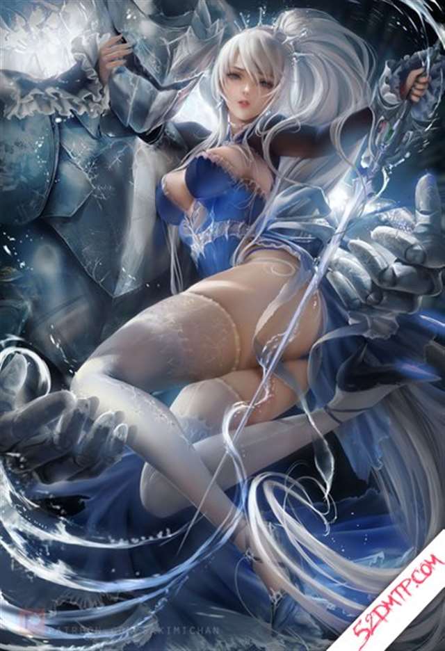 p站画师:sakimichan原创动漫人物图片白雪weiss schnee 2395x3500px