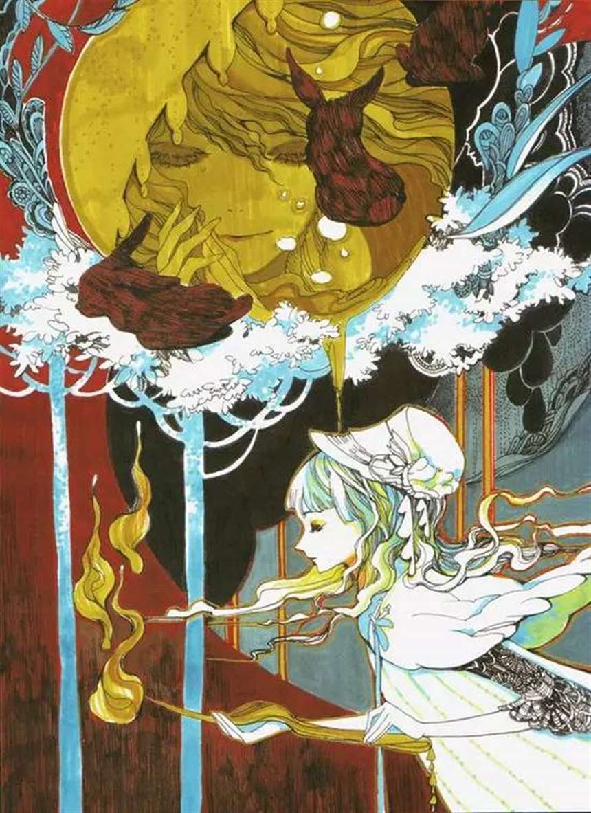 马来西亚插画师 kidchan 唯美画作