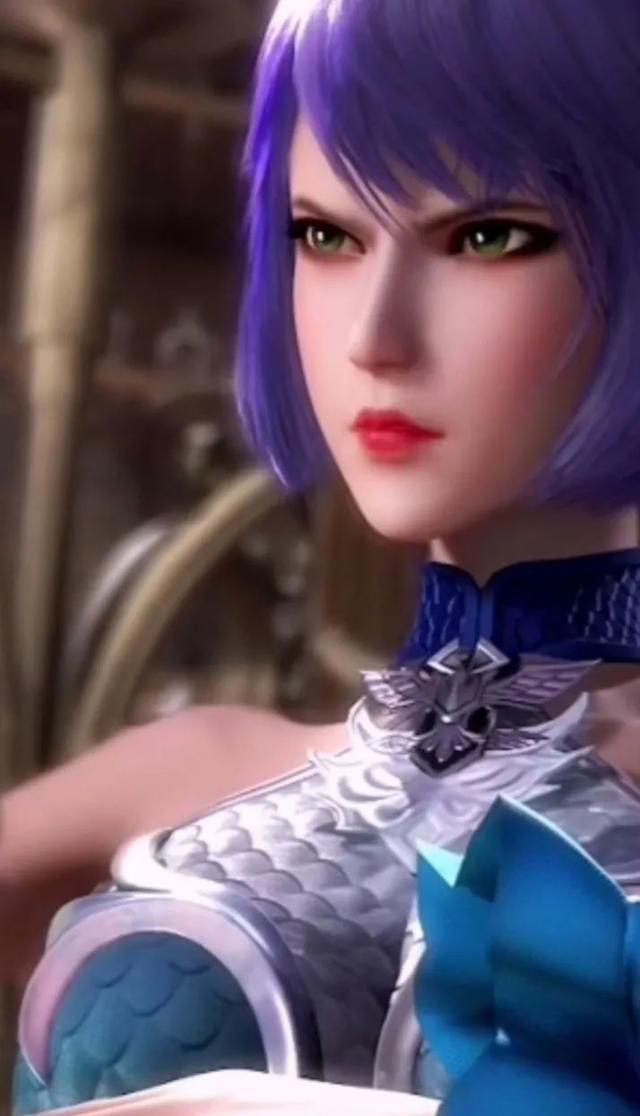 斗罗大陆独孤雁壁纸头像 | 紫发绿眸的“蛇蝎美人”