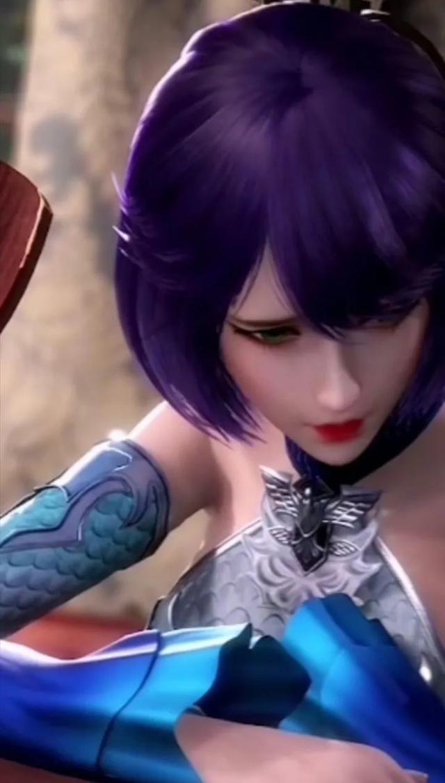 斗罗大陆独孤雁壁纸头像 | 紫发绿眸的“蛇蝎美人”