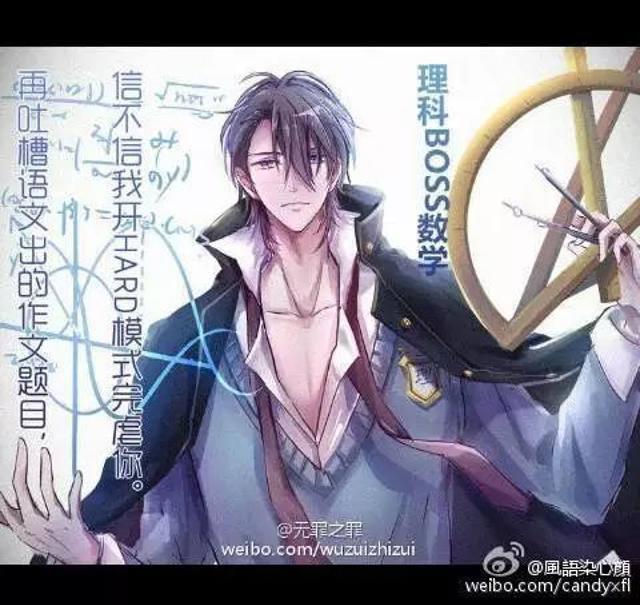 让我们来欣赏画手“无罪之罪”的一组学科拟人图