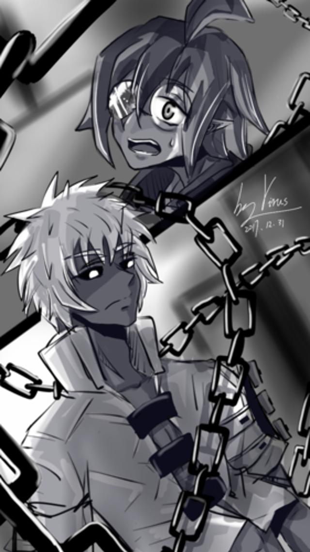 银爵x格瑞锁链车文图本子