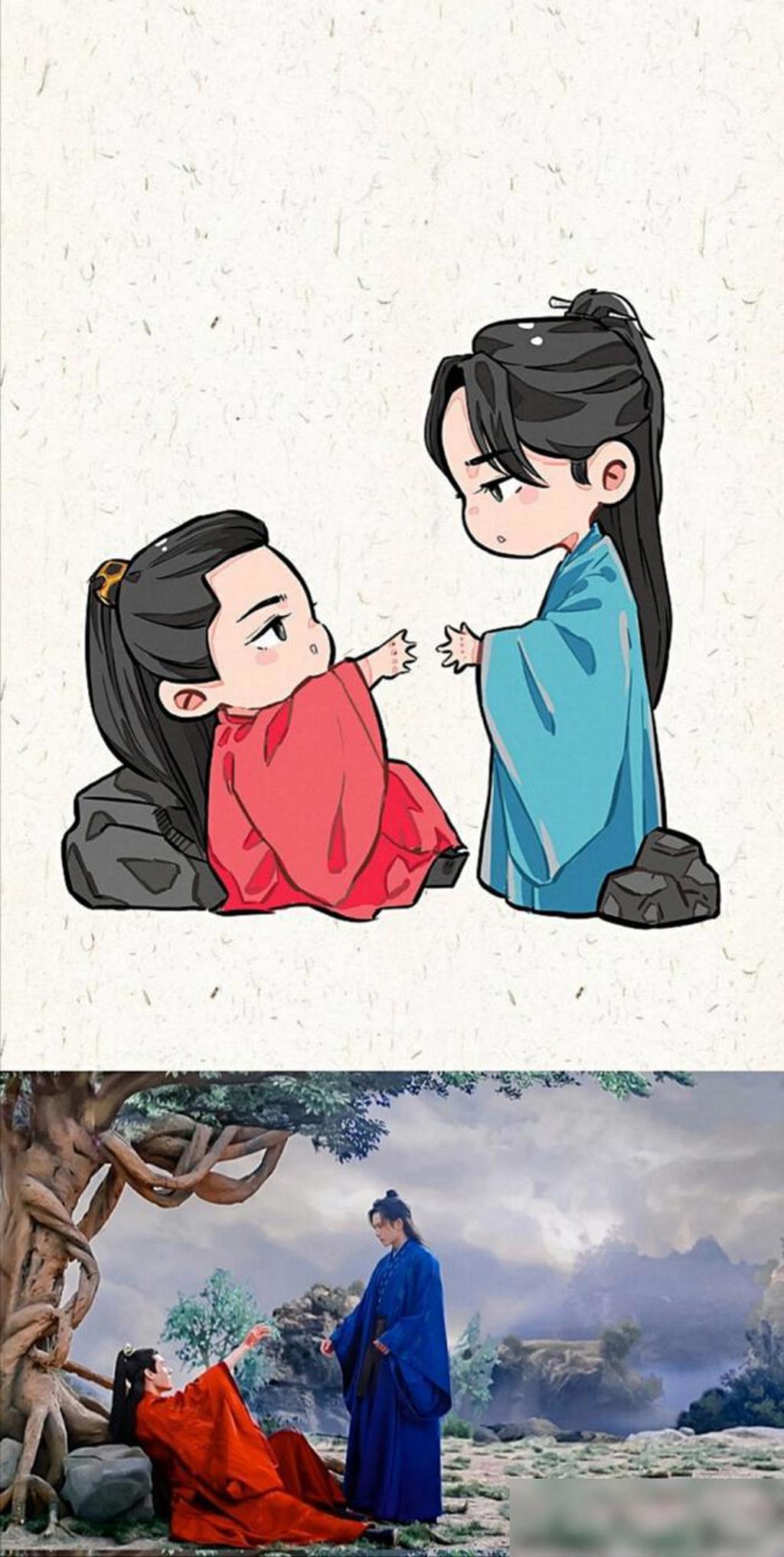 分享一组温客行&周子舒漫画,画风超可爱