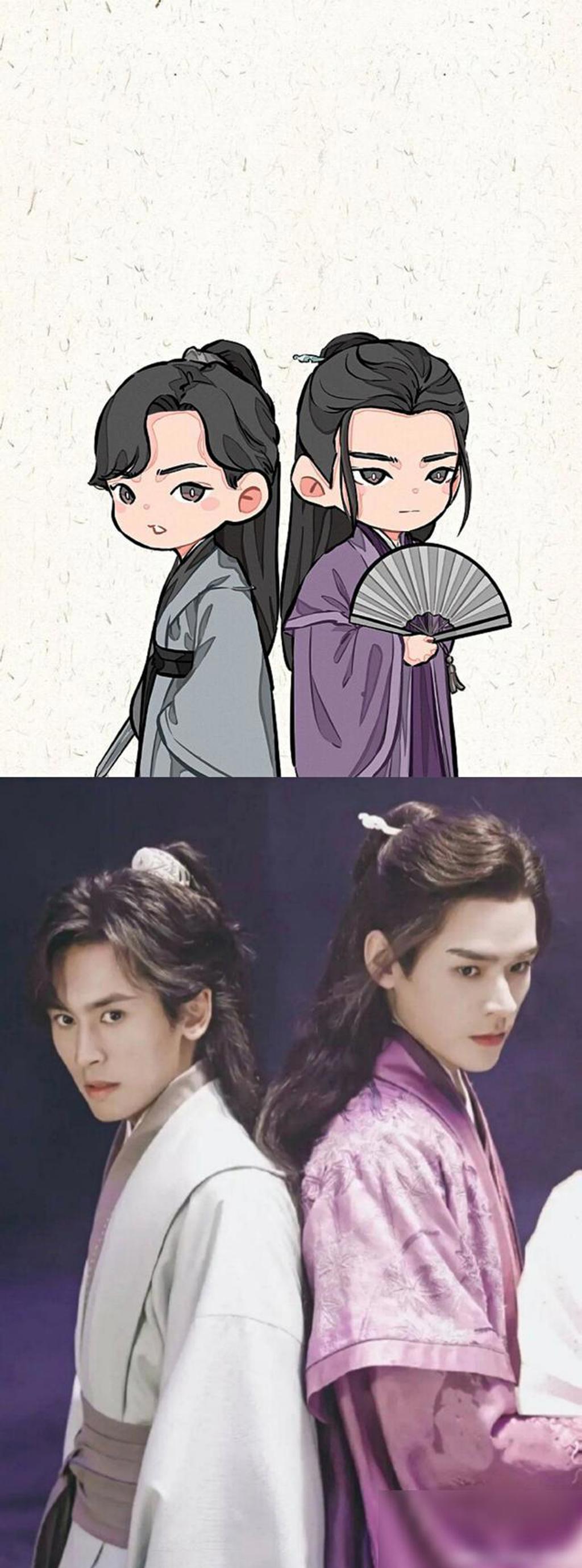 分享一组温客行&周子舒漫画,画风超可爱