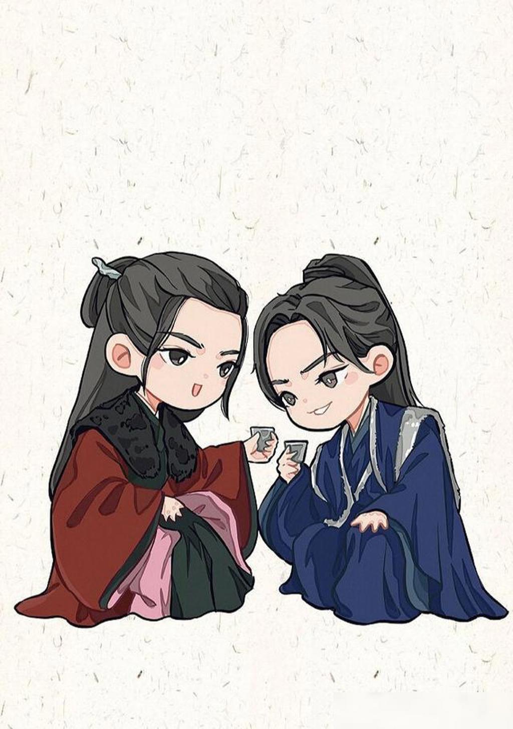 分享一组温客行&周子舒漫画,画风超可爱