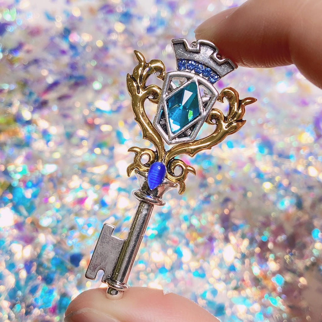 【现货】魔卡少女樱透明牌抚子妈妈蓝宝石魔法钥匙项链动漫周边