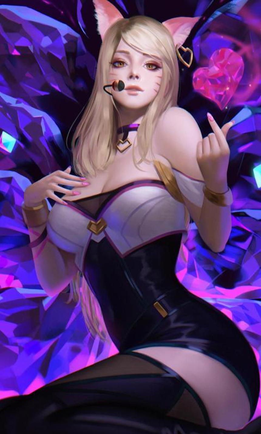 kda popstar ahri 手机壁纸