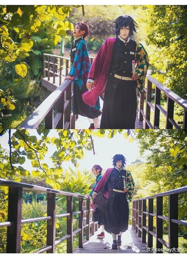 《鬼灭之刃》炭治郎,富冈义勇cos,日常互动和打斗太甜啦!