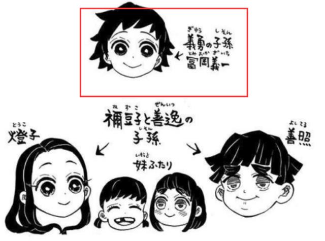 鬼灭之刃附页公开,富冈义勇结婚了?伊之助的对象果然是神崎葵