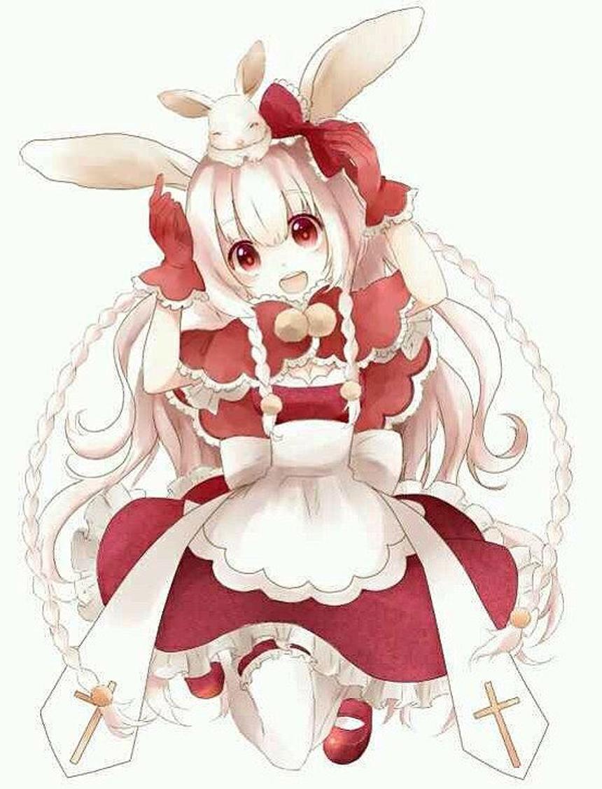 萝莉兔耳圣诞可爱动漫少女