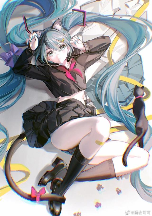 一位喜欢vocaloid的神仙画师!画miku的插图